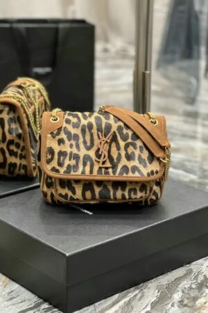 YSL Niki Leopard Shoulder Bag
