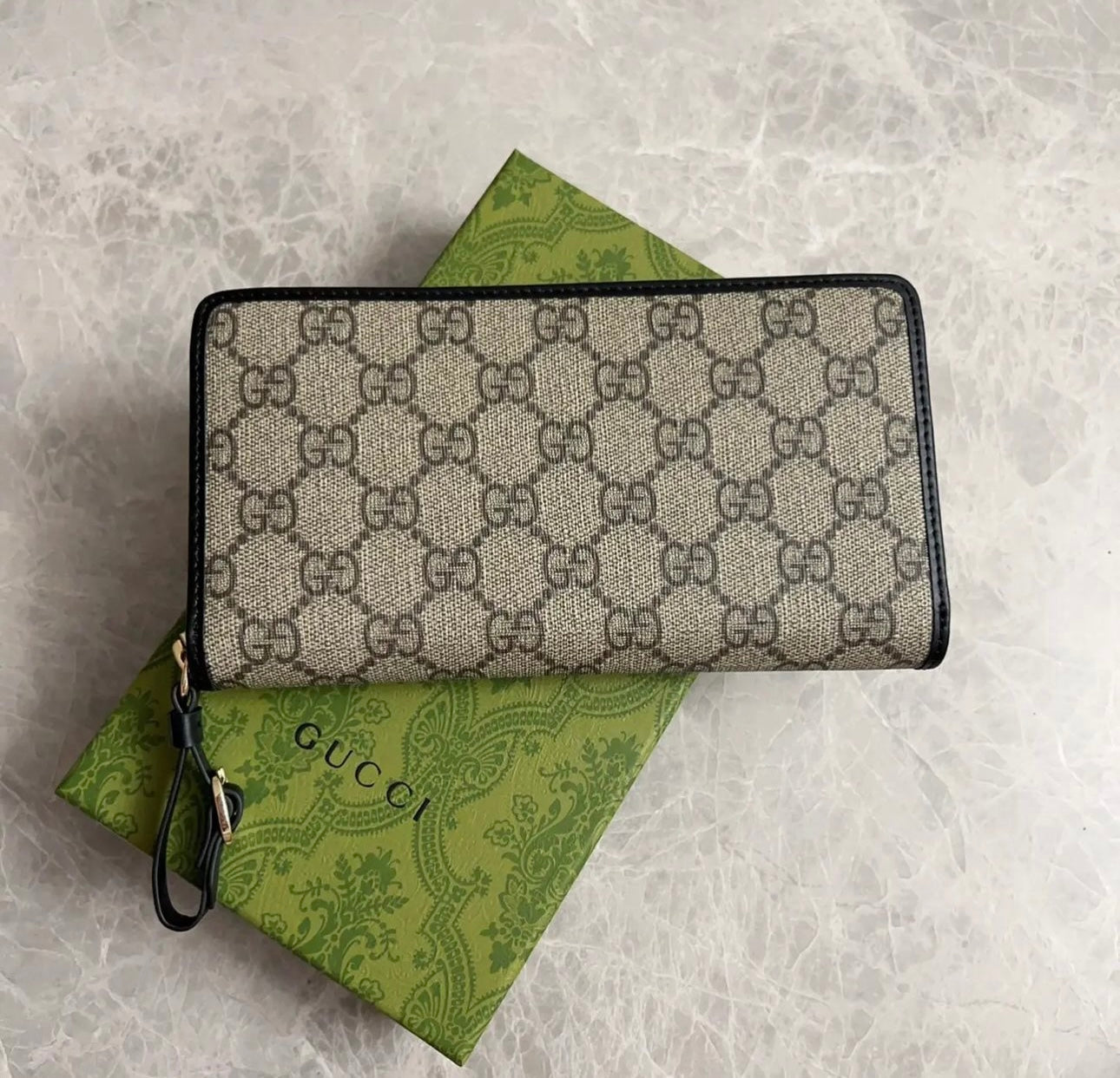 Gucci GG Supreme Monogram Zip Around Wallet - Image 7