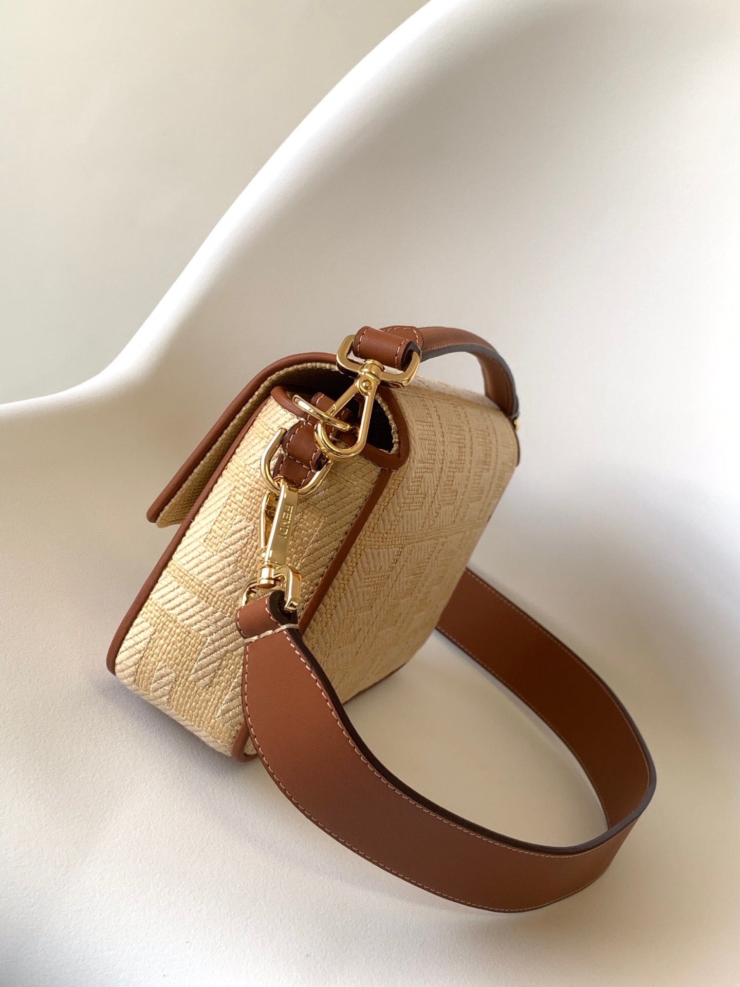 Fendi Baguette FF-embroidery Crossbody Bag - Image 2