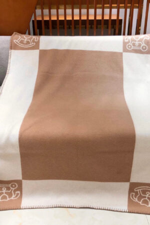 Hermes Wool Brown Blanket