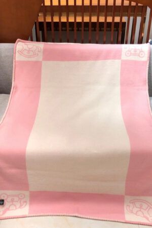 Hermes Wool Pink Blanket