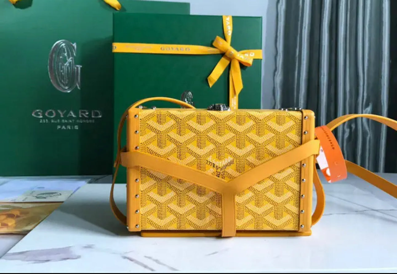 Goyard Leather And Coated Canvas Minaudiere Bag - Image 16