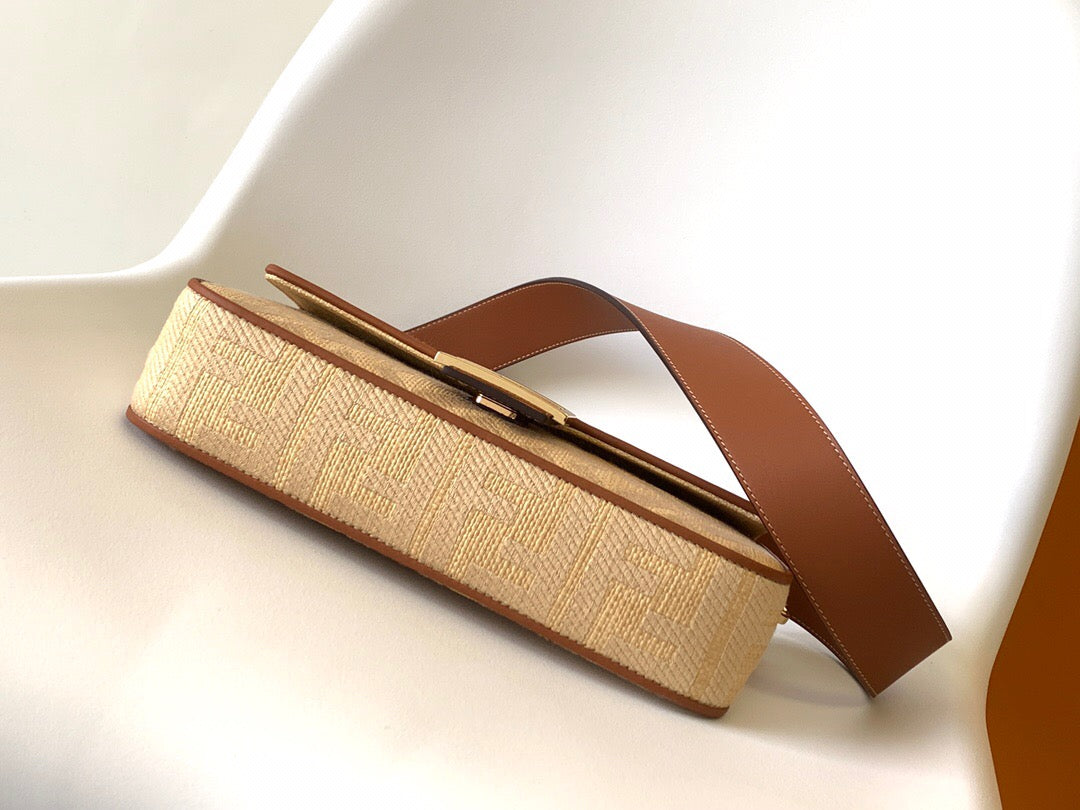 Fendi Baguette FF-embroidery Crossbody Bag - Image 4