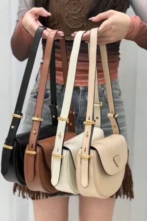 Prada Arque leather Flap Shoulder Bag