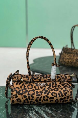 Prada Leopard Print Leather Bag
