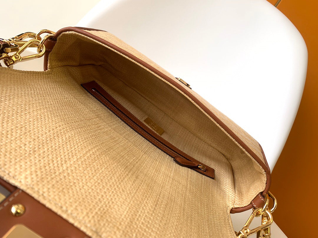 Fendi Baguette FF-embroidery Crossbody Bag - Image 6