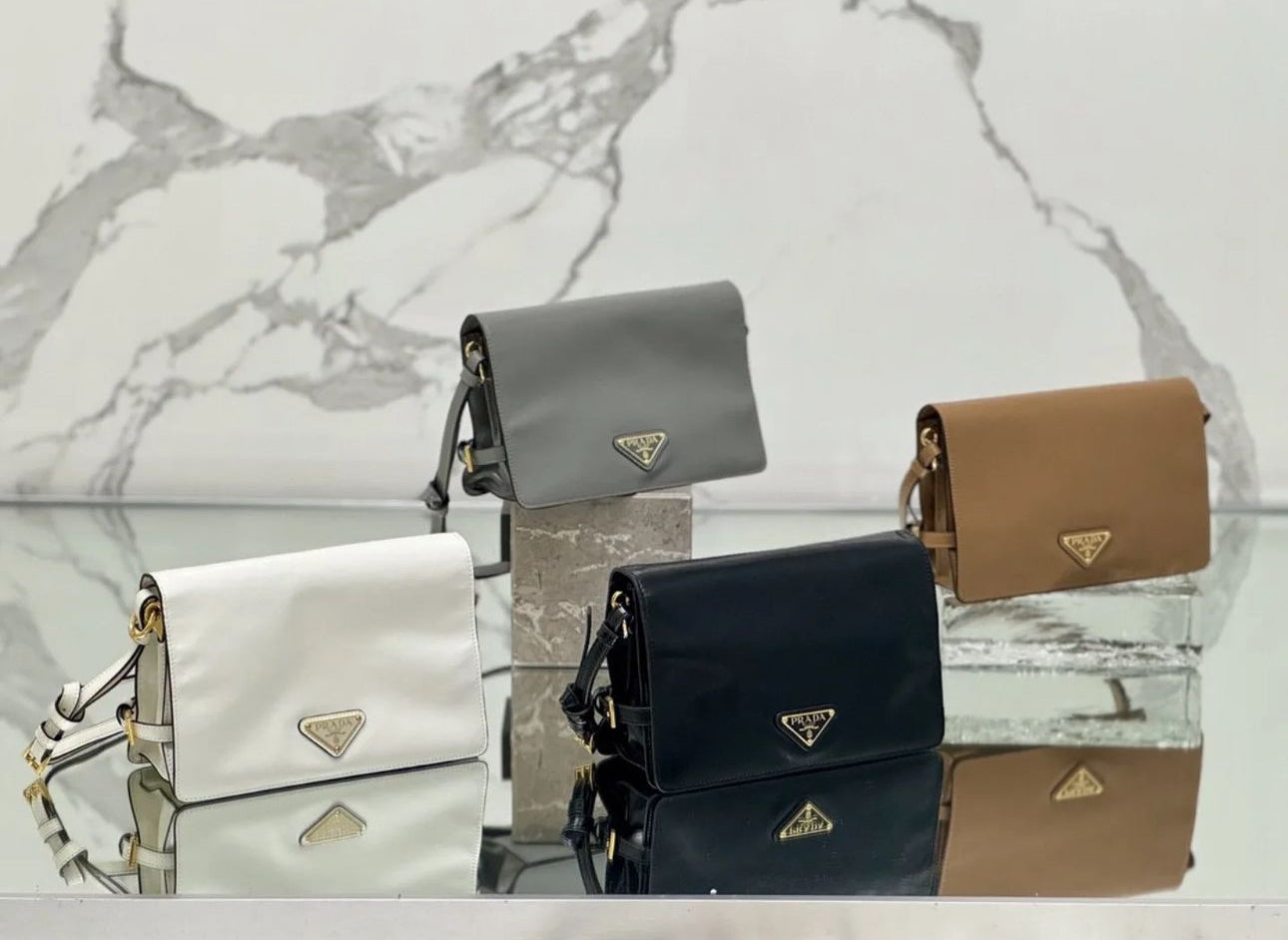 Prada Soft Leather Crossbody Cloth Shoulder Bag - Image 2