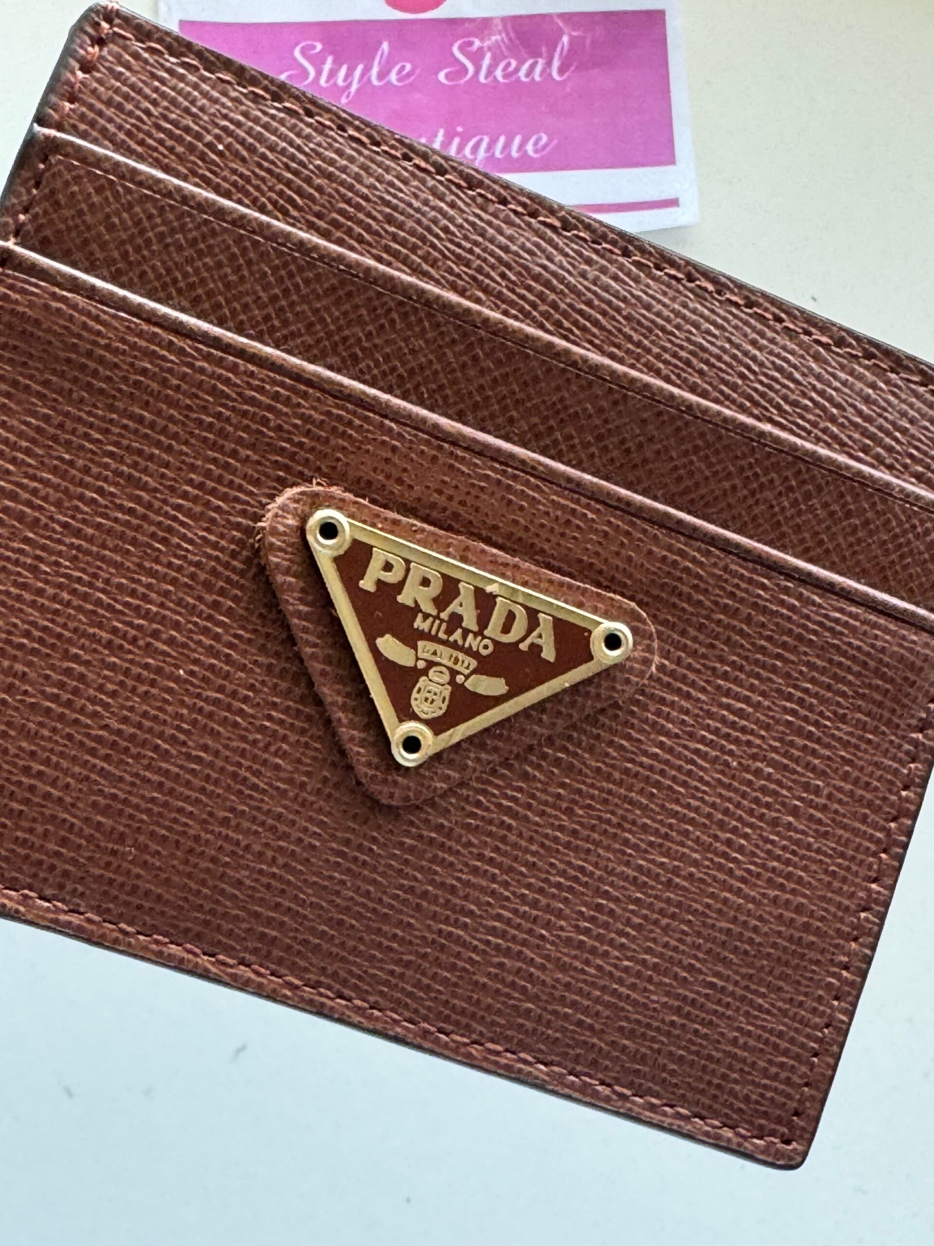 Prada Saffiano Leather Card Holder - Image 3