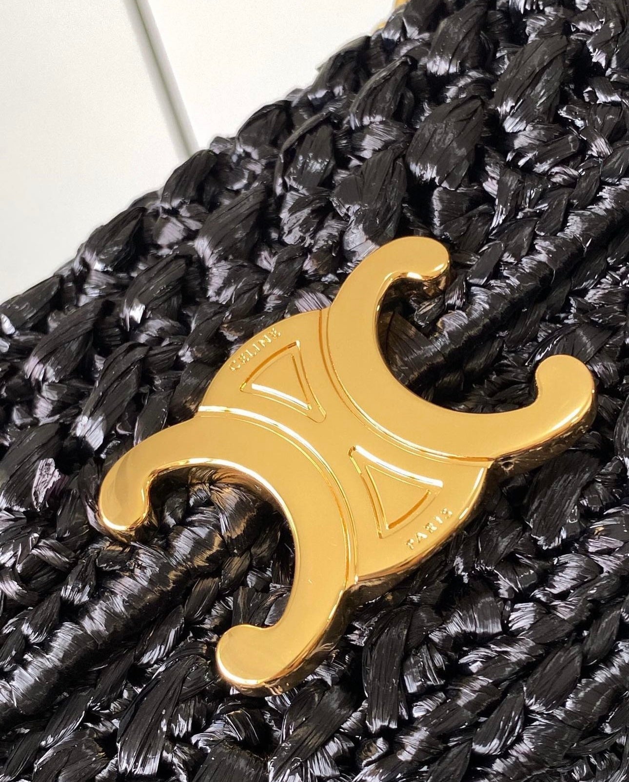 Celine Claudia Raffia Bag - Image 3