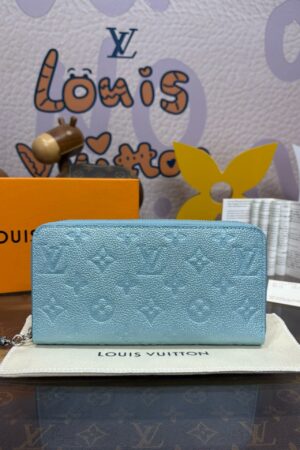 Louis Vuitton Zip Around Blue Wallet