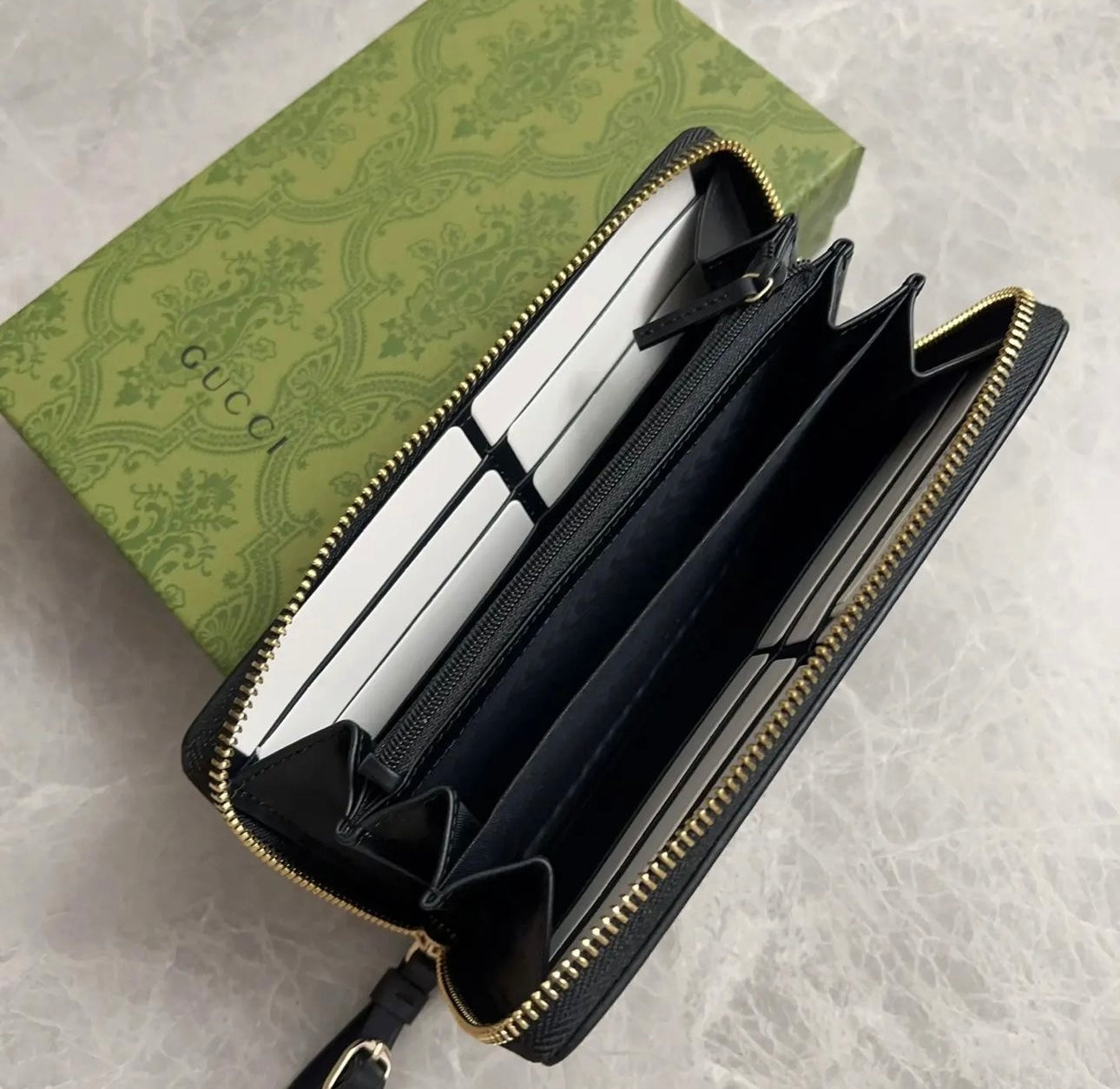 Gucci GG Supreme Monogram Zip Around Wallet - Image 3