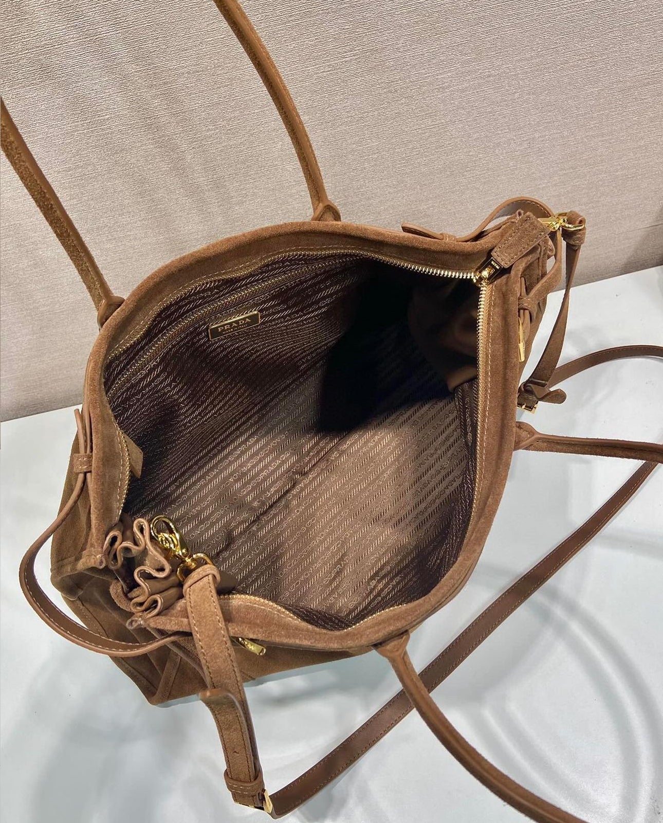 Prada Suede Bag - Image 4