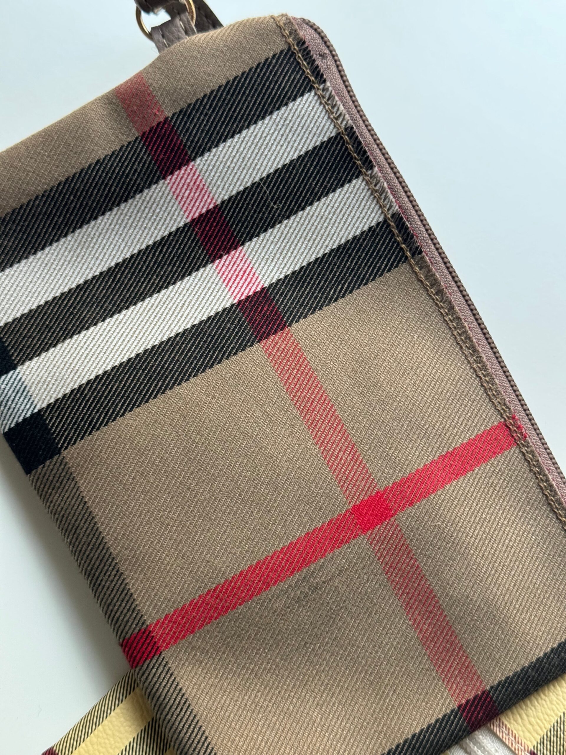 Burberry Check Zip Pouch - Image 7