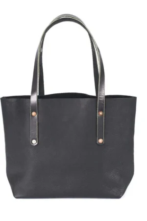 Avery Leather Tote Bag Large Black