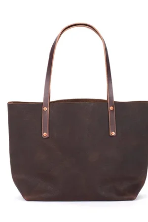 Avery Leather Tote Bag Large Mocha