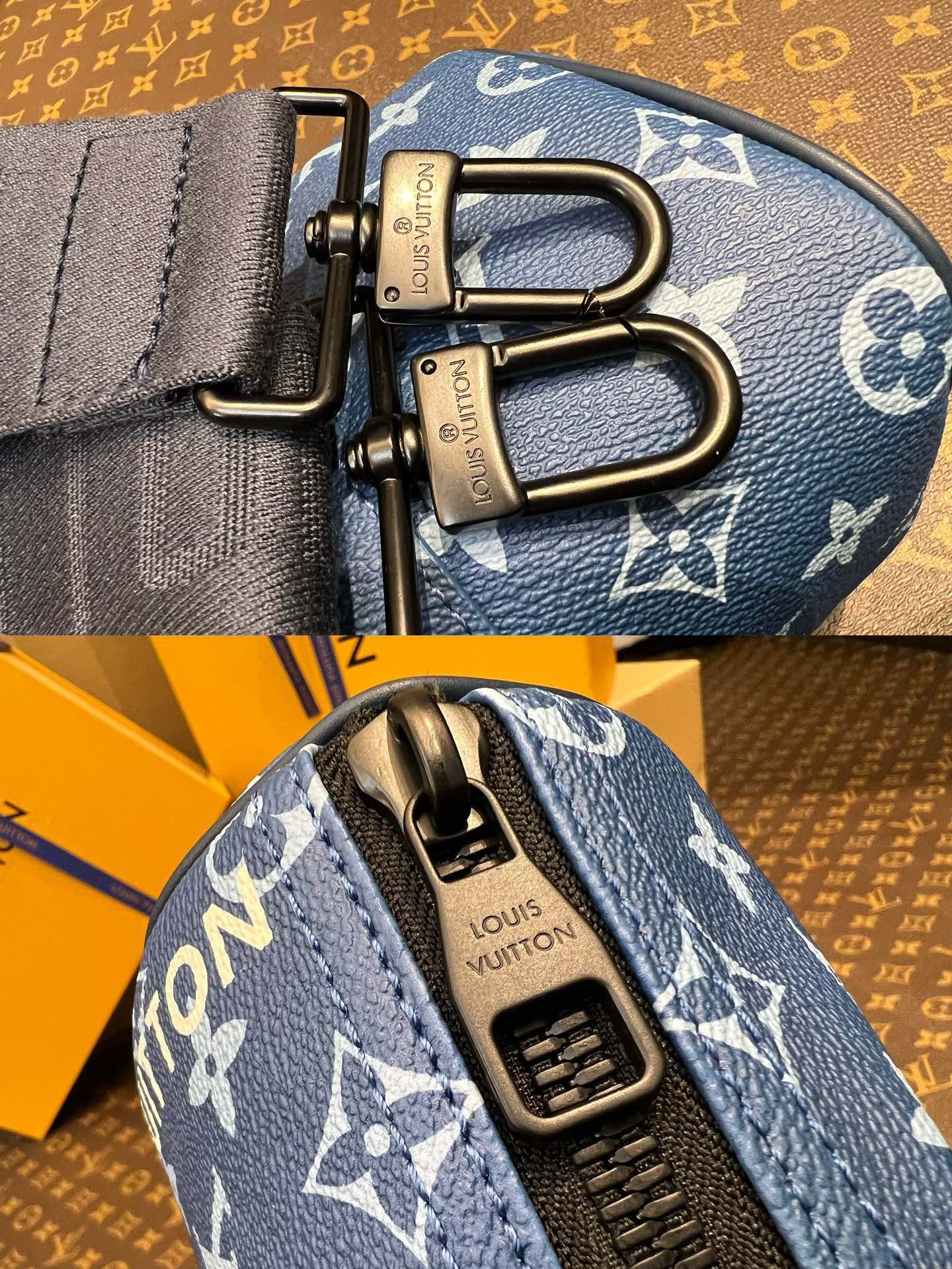 Louis Vuitton Sky Blue Keepall Bandoulière 25 - Image 7