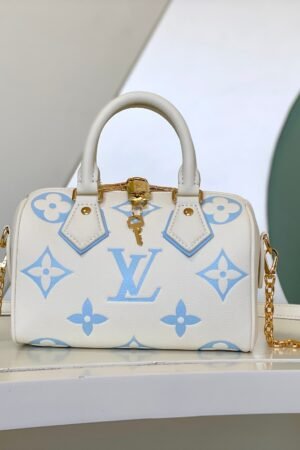 Louis Vuitton White With Blue Art Speedy Bandoulière 20