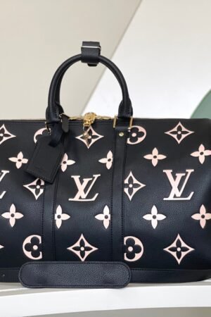 Louis Vuitton Full Black Keepall Bandoulière 45