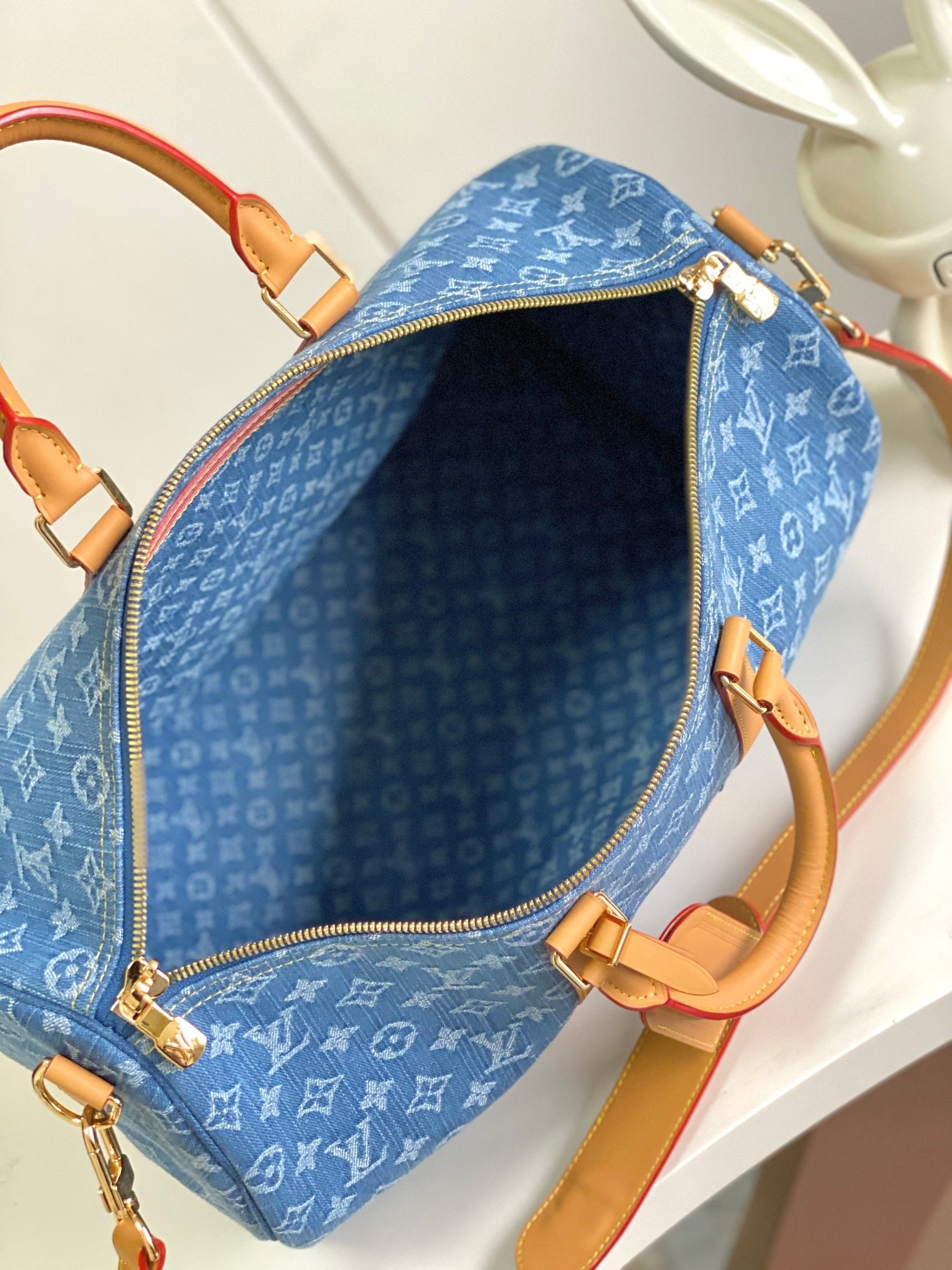 Louis Vuitton Blue Keepall Bandoulière 45 - Image 9