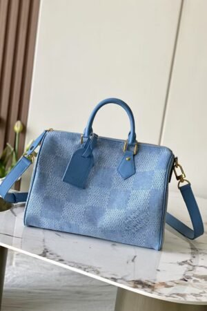 Louis Vuitton Speedy 30 Blue Bandoulière