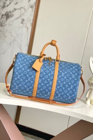 Louis Vuitton Blue Keepall Bandoulière 45