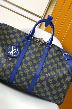 Louis Vuitton Blue Keepall Bandoulière 50