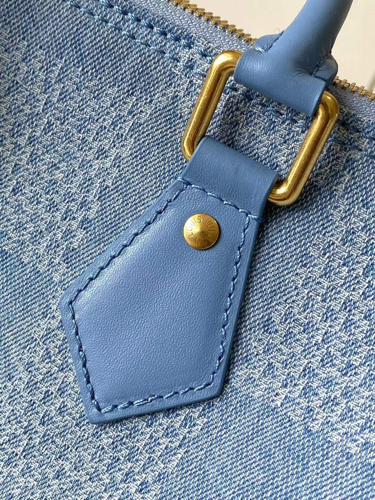 Louis Vuitton Speedy 30 Blue Bandoulière - Image 4