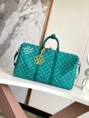 Louis Vuitton Teal Green Keepall Bandoulière 50