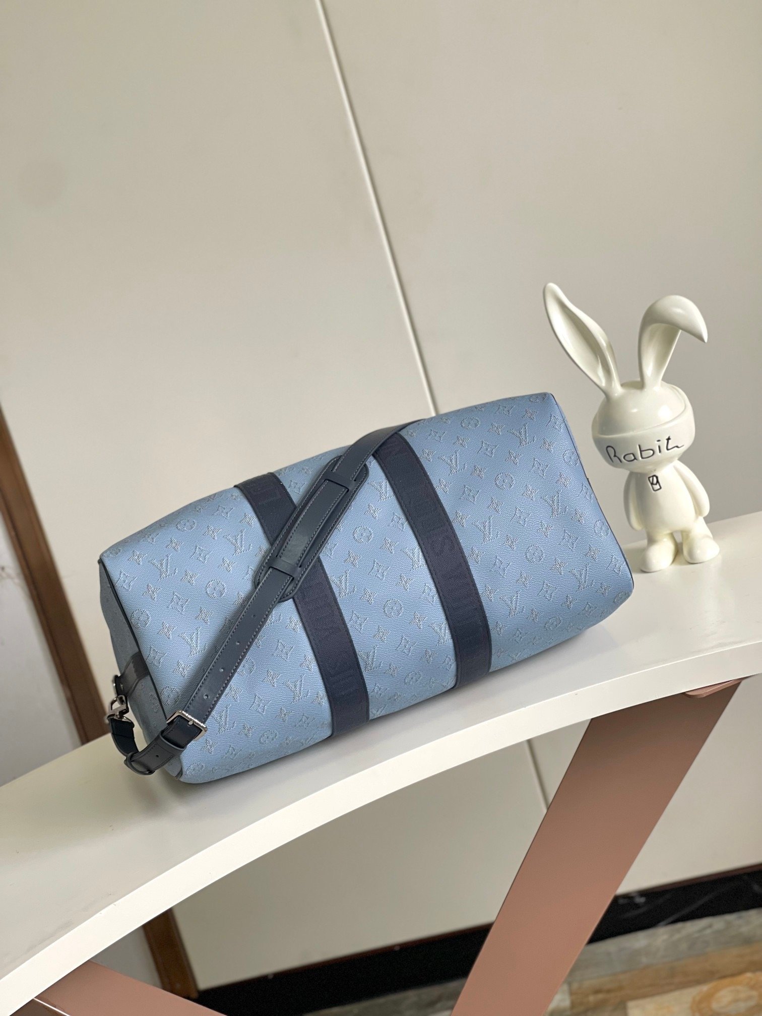 Louis Vuitton Keepall Blue Bandoulière 50 - Image 4