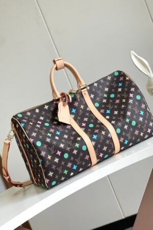 Louis Vuitton multi Brown Keepall Bandoulière 45