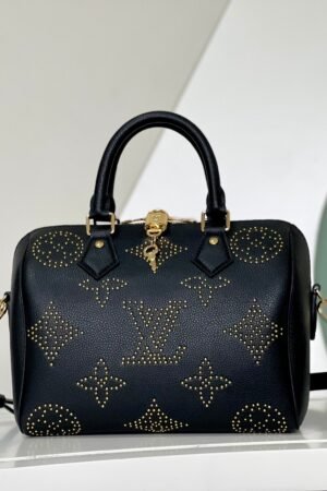 Louis Vuitton Full Black Speedy 25