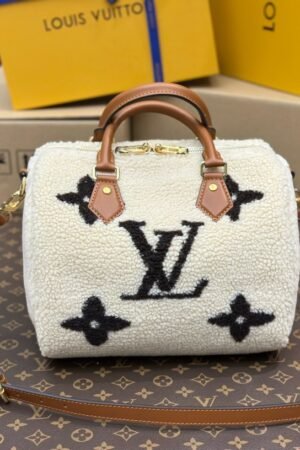 Louis Vuitton White Speedy Bandoulière 25