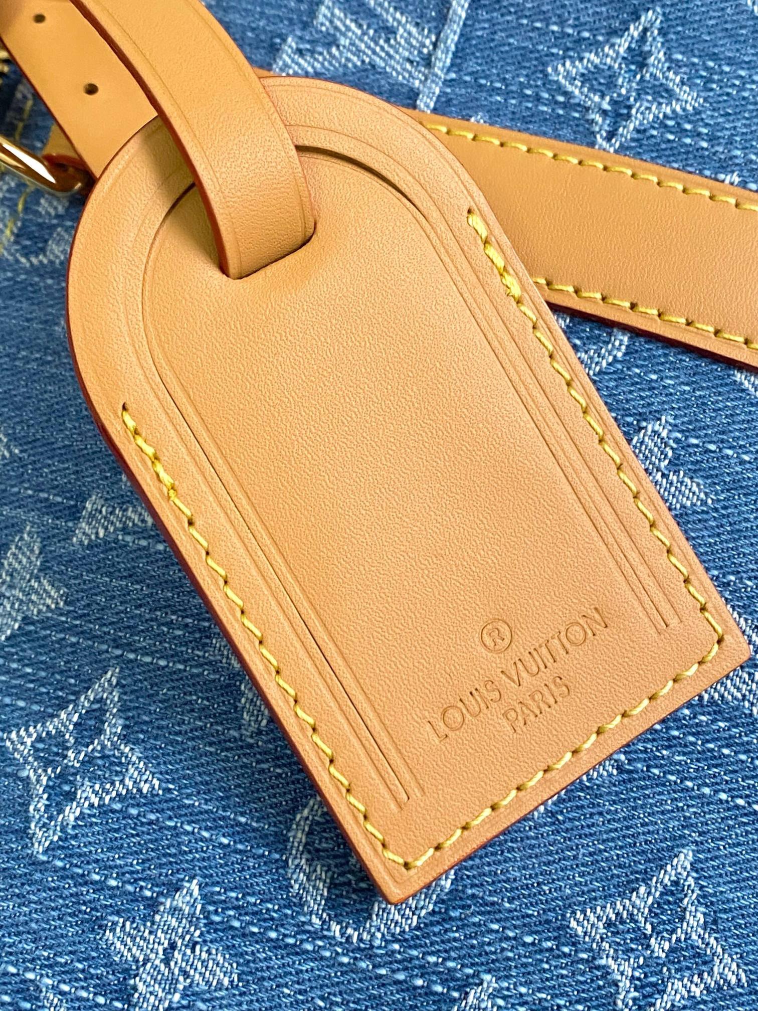 Louis Vuitton Blue Keepall Bandoulière 45 - Image 5