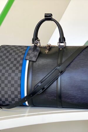 Louis Vuitton Black Keepall Bandoulière 45