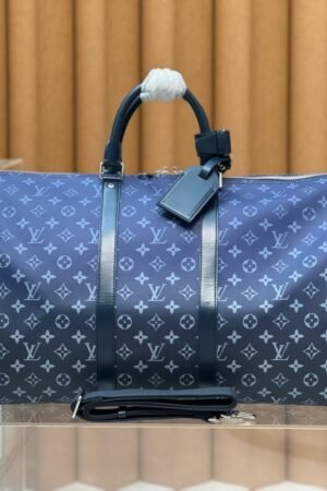 Louis Vuitton Dark Blue Keepall Bandoulière 55