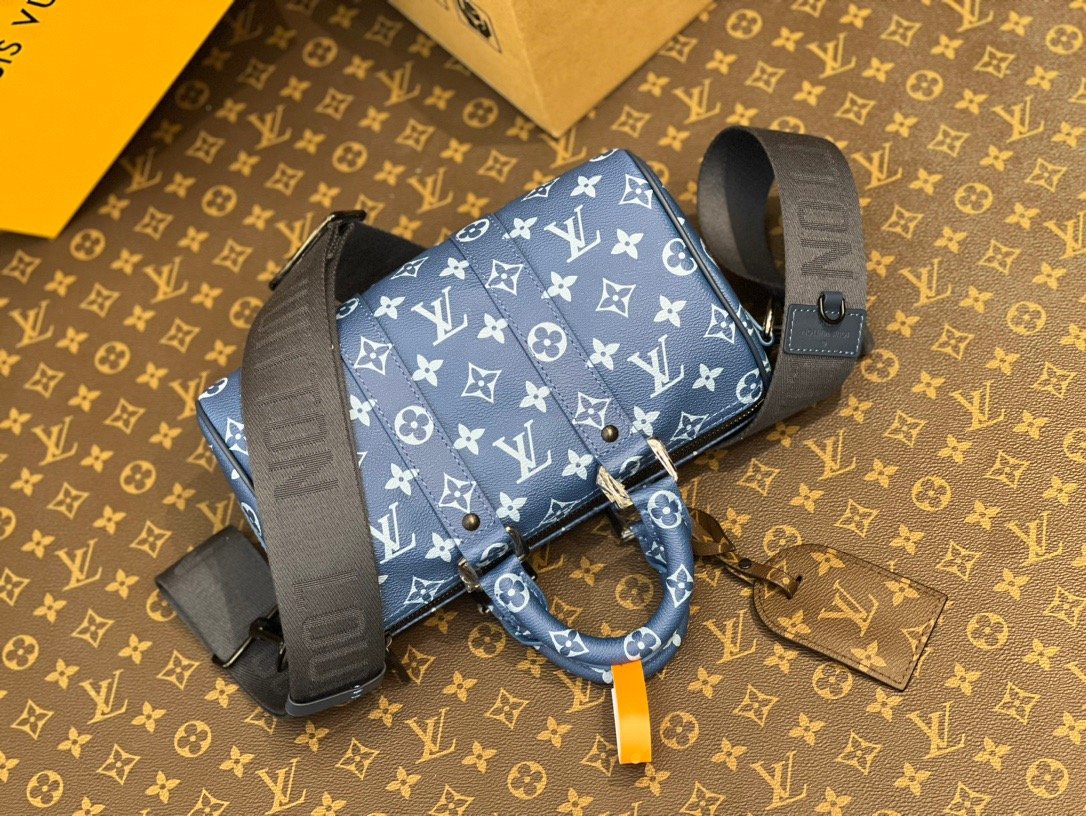 Louis Vuitton Sky Blue Keepall Bandoulière 25 - Image 5
