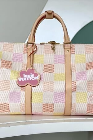 Louis Vuitton Pink Keepall Bandoulière 45