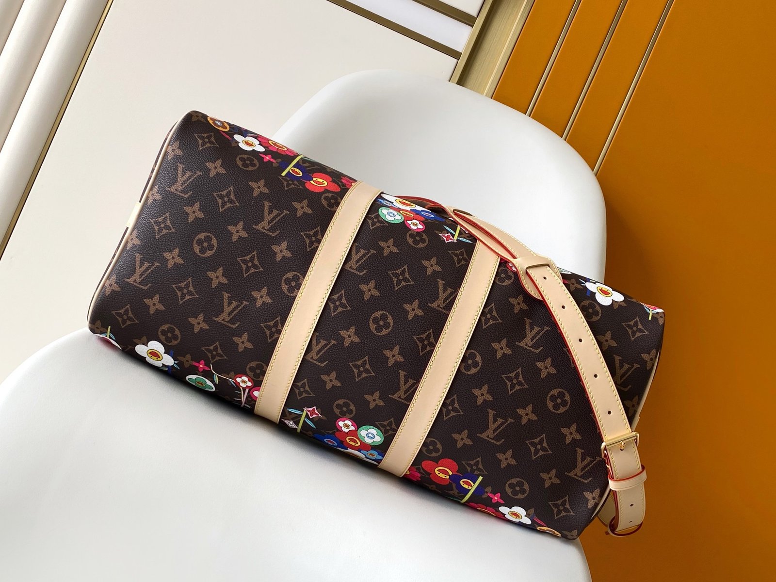 Louis Vuitton Brown Keepall Bandoulière 45 - Image 4