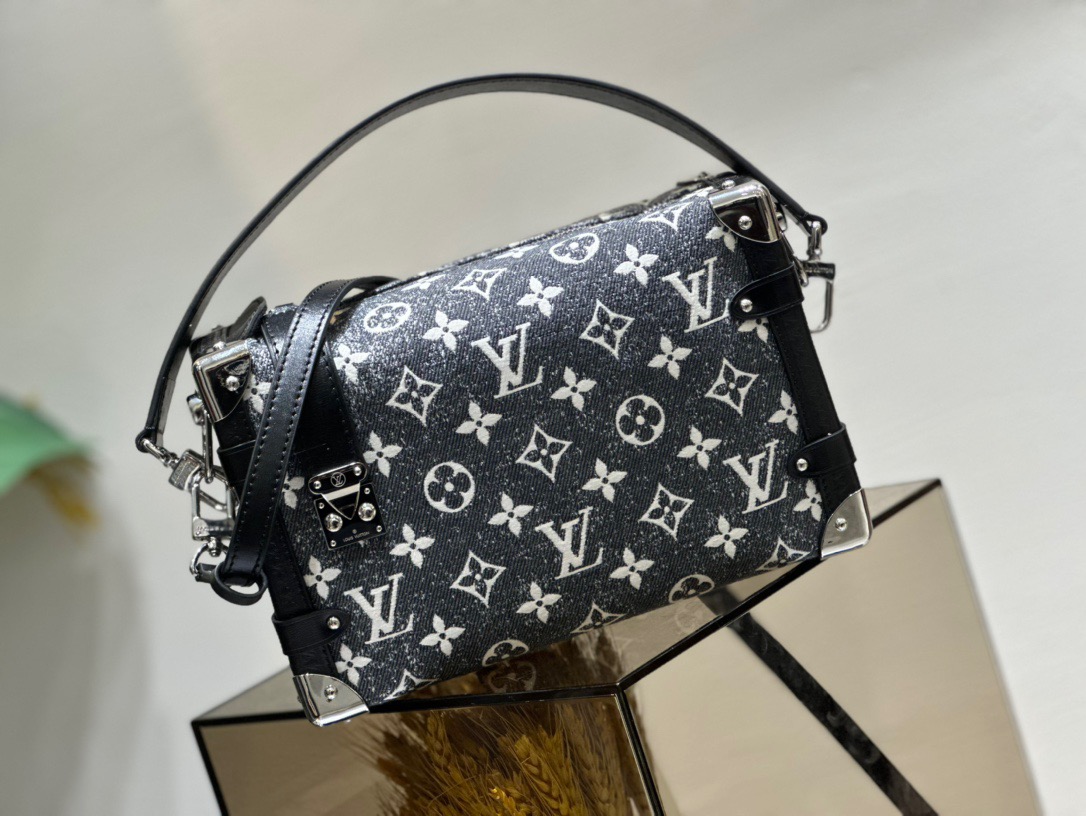 LV Side Trunk Bag -- Black/White - Image 2