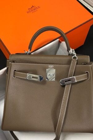 Hermès Kelly Bag -- Dark Gray