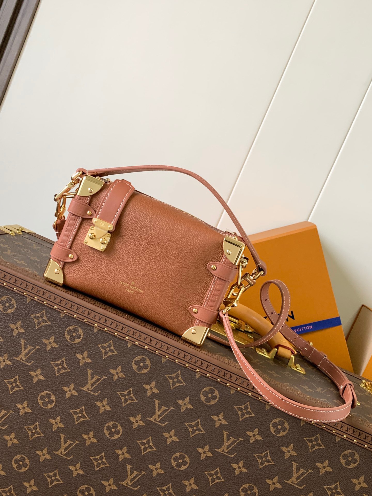 LV Side Trunk Bag -- Brown