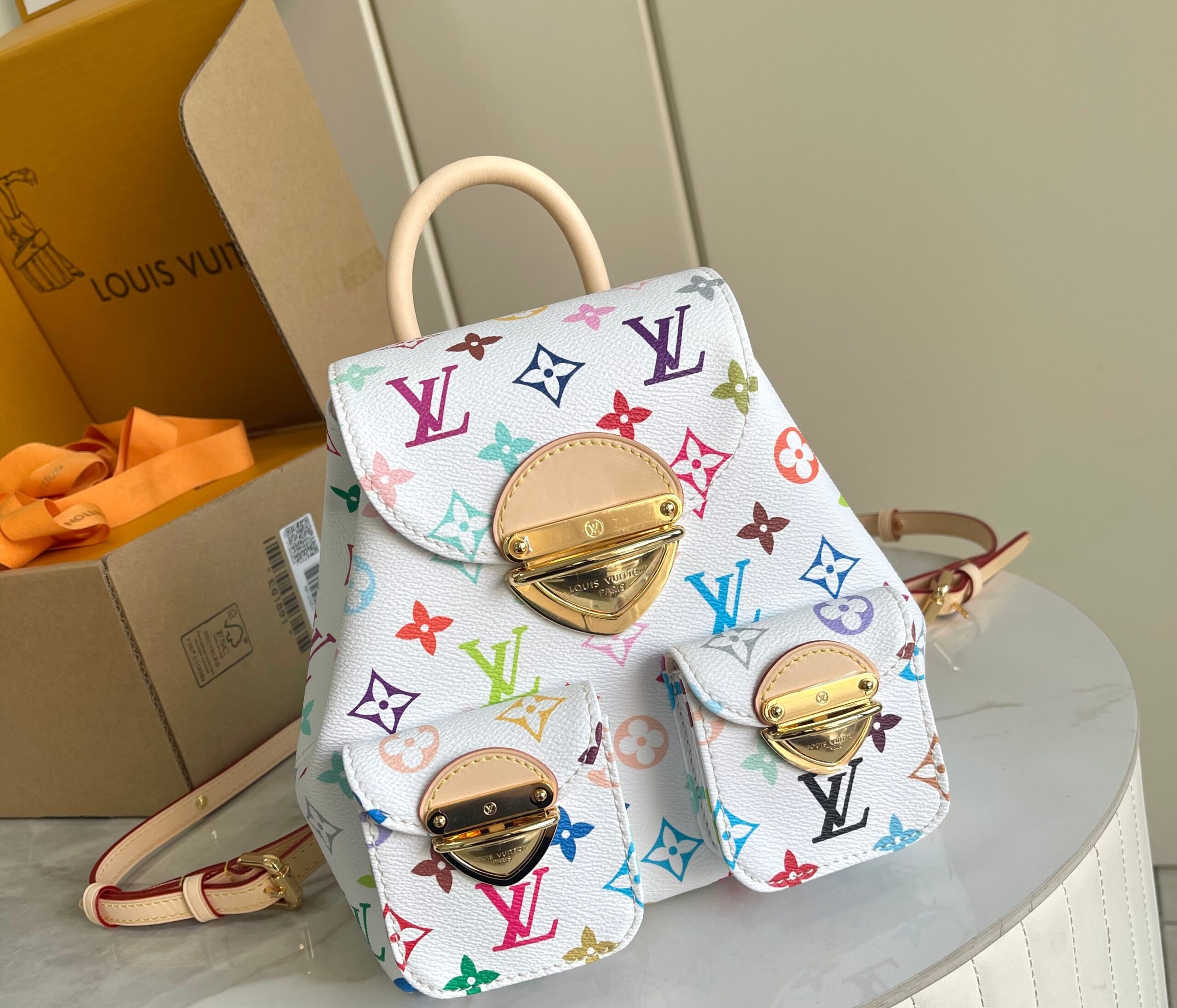 LV x TM Backpack -- White