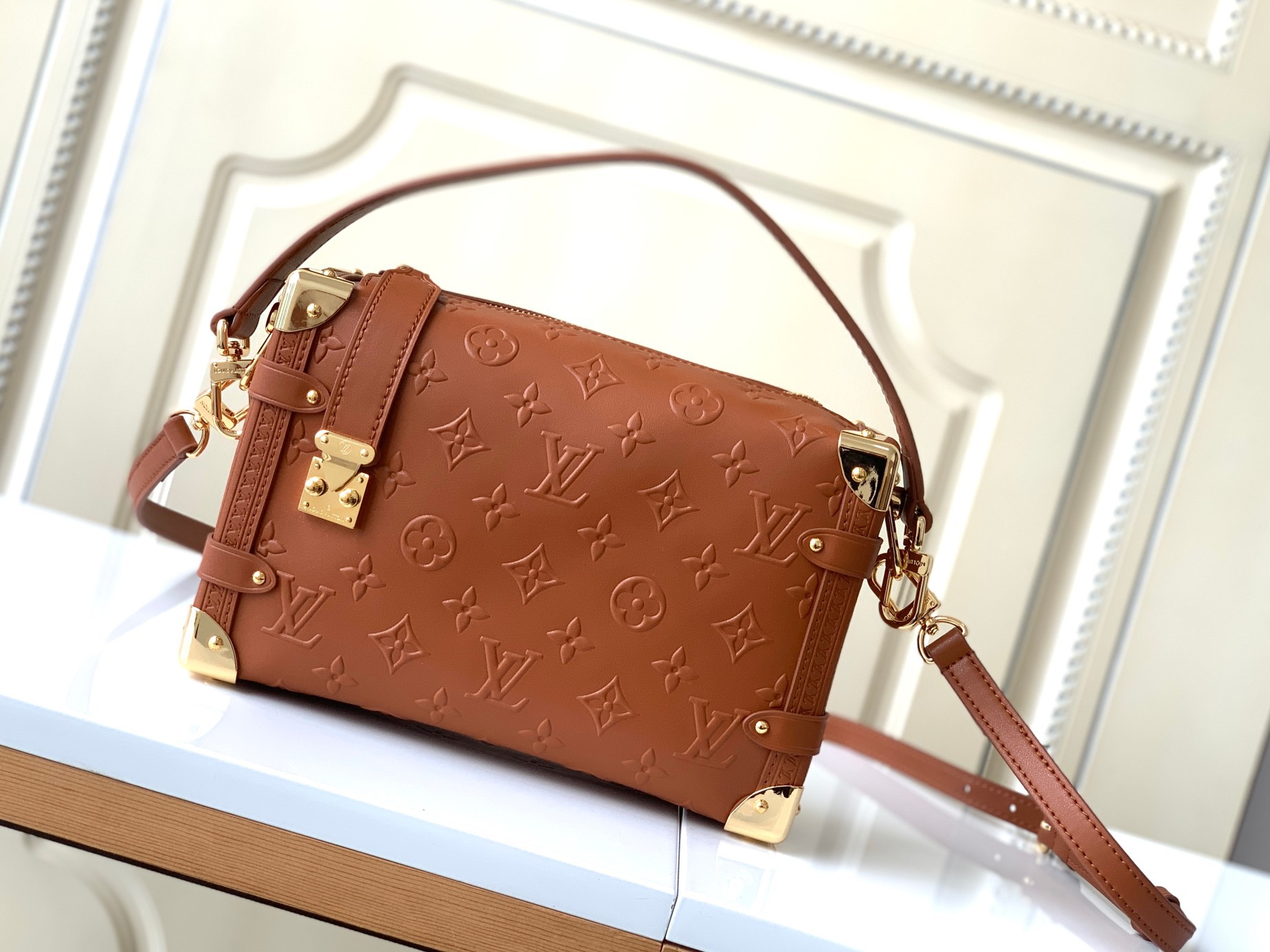 LV Side Trunk Bag -- Classic Brown