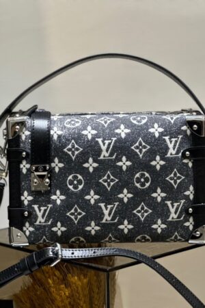 LV Side Trunk Bag -- Black/White