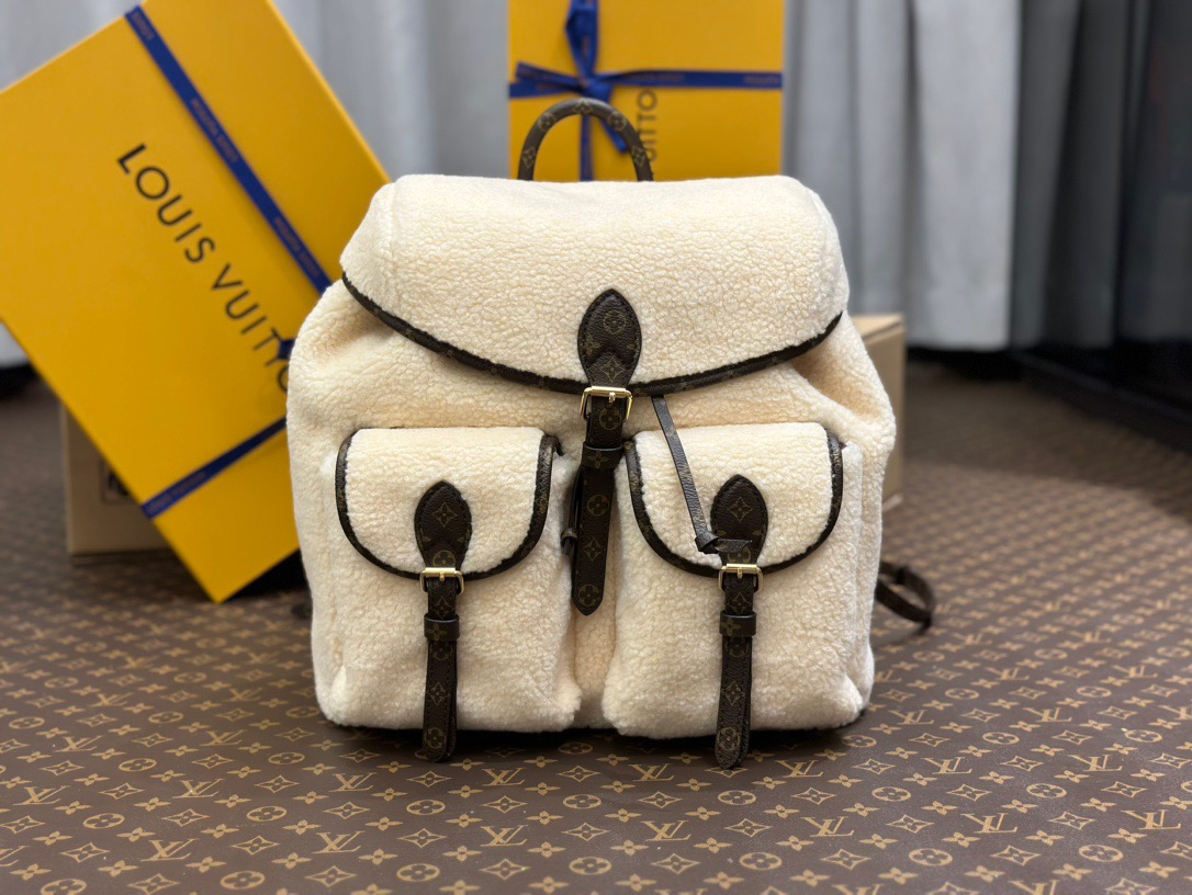 LV Shearling Ski Backpack
