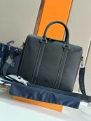 Christian Dior Black Leather Business Bag