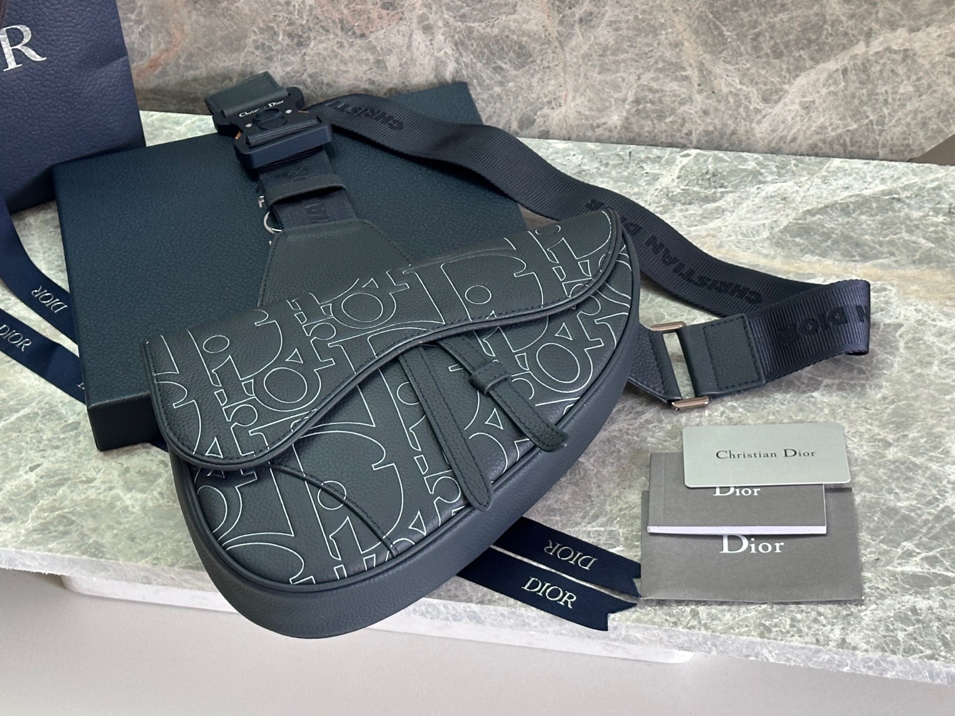 Christian Dior Saddle Navi Blue Bag