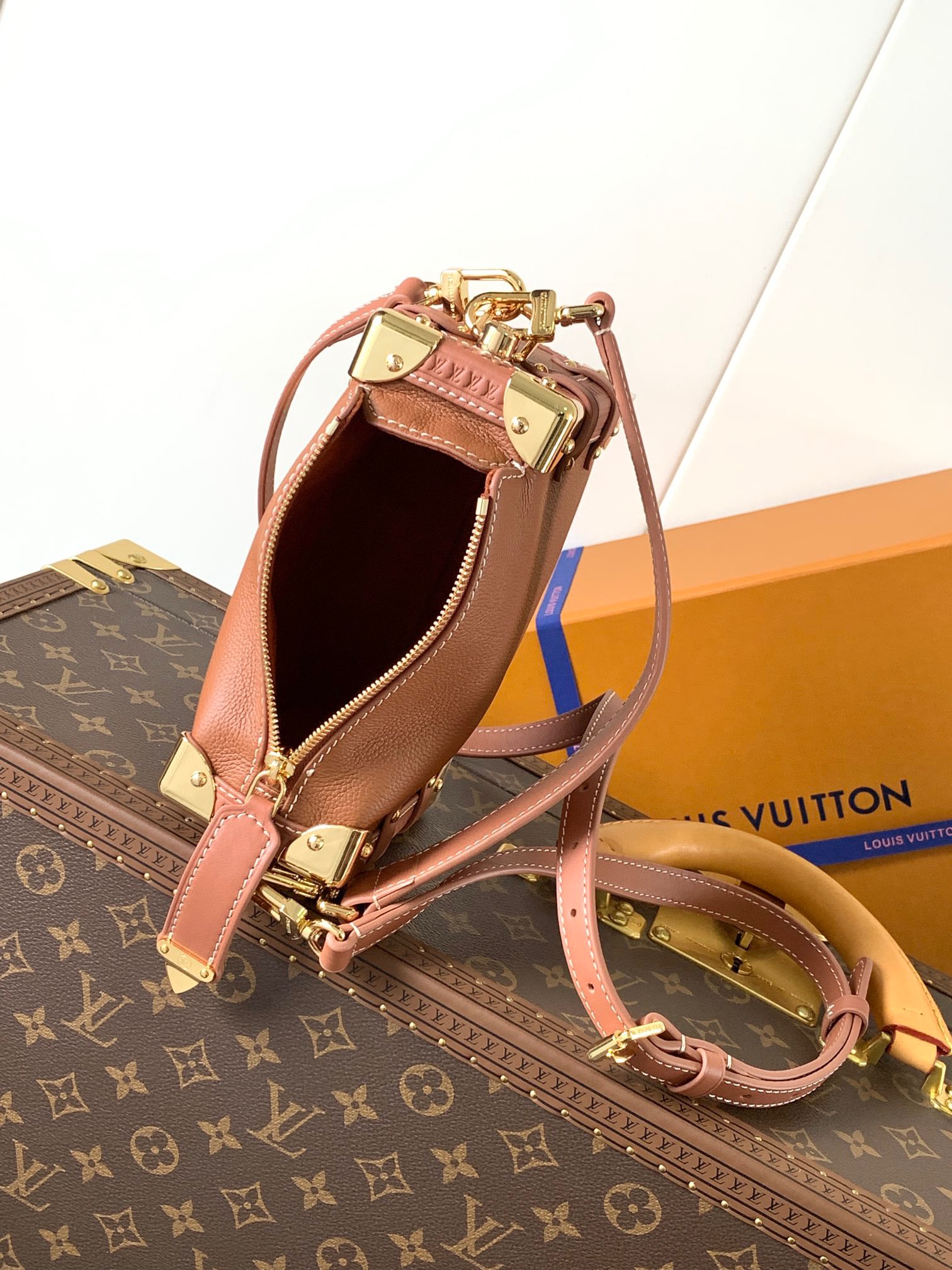 LV Side Trunk Bag -- Brown - Image 8