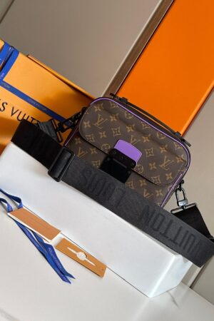 LV S Lock Messenger Bag -- Purple