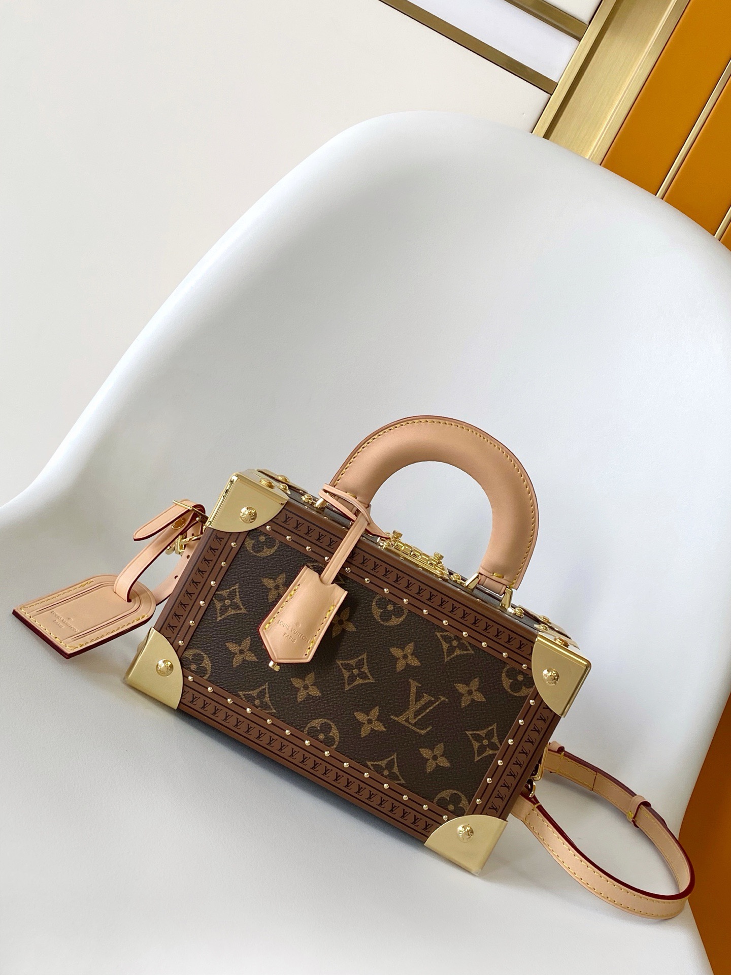 LV Petite Valise Trunk -- Brown